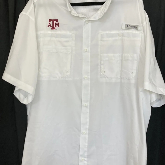 Columbia Other - Columbia PFG men's white button-down shirt Texas ATM  Large